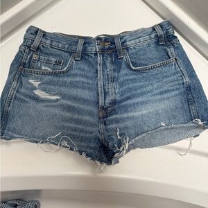 Universal Thread Blue Jean Shorts Distressed High-Waisted
